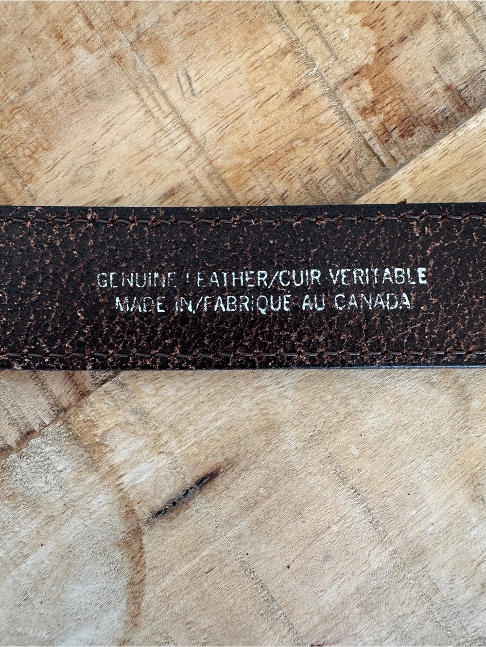 Roots Brown Leather Belt with Metal Buckle, Leather - Picture 4 of 6